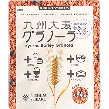 採用 100% 九州大麥製成的奢華格蘭諾拉麥片。即使在忙碌的早晨，它也是您身體的絕佳選擇。採用 100% 九州大麥製成的奢華格蘭諾拉麥片。即使在忙碌的早晨，它也是您身體的絕佳選擇。使用不會冷卻身體的甜菜糖和紅糖。